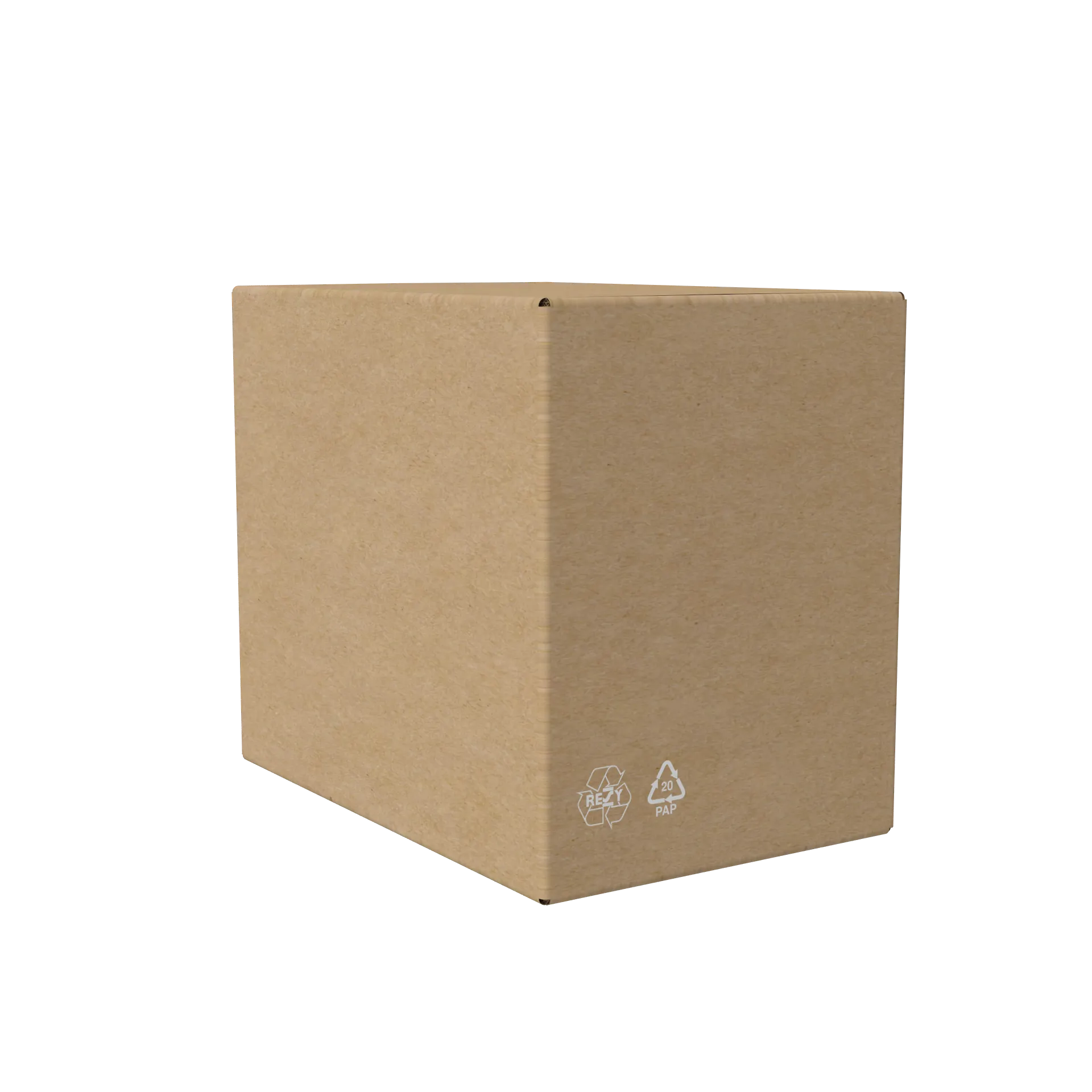 Faltkarton DD85, 585 x 385 x 495 mm, 2-wellig, FEFCO 0201, braun