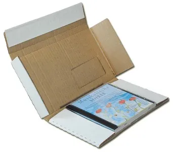 CD-Kuvert aus Wellpappe, weiß, 215 x 127 x 10 mm