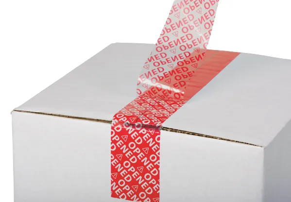 Sicherheitsklebeband 'Opened', 50 mm x 50 m, rot, Manipulationsschutz mit Transferdruck