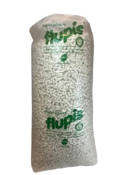 Verpackungschips Flupis, Papier, grau