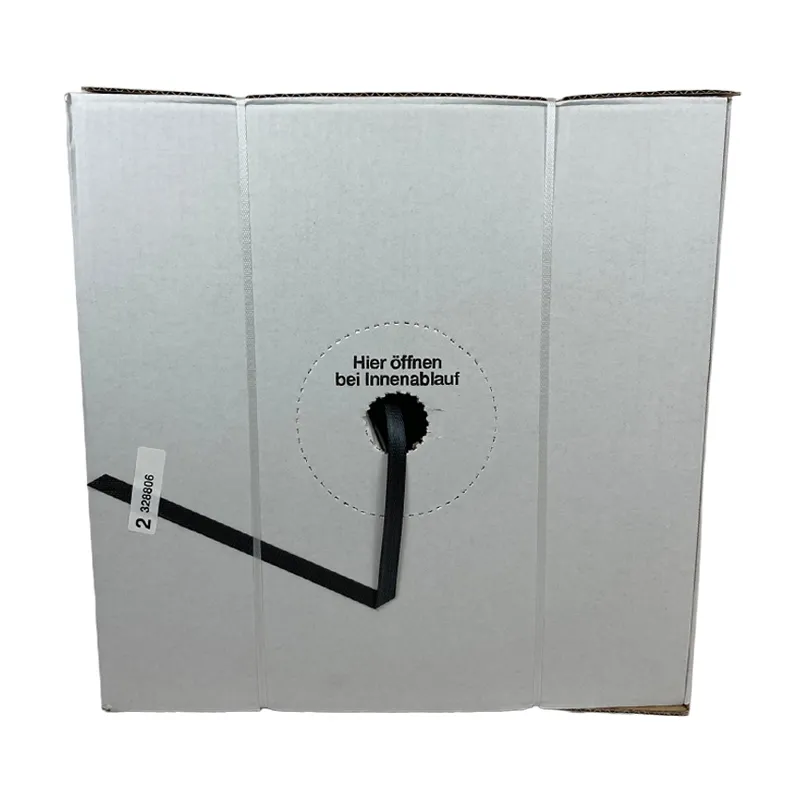 PP-Umreifungsband im Spendekarton, 12 x 0,45 mm x 1000 m, schwarz, 1.200 N