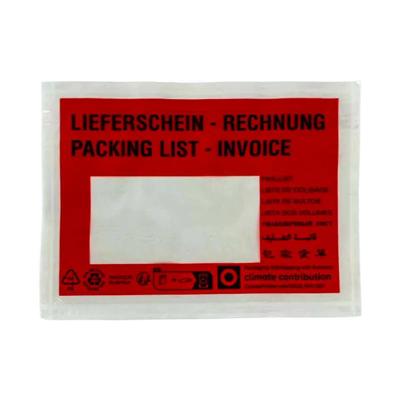 Begleitpapiertaschen Lieferschein-Rechnung