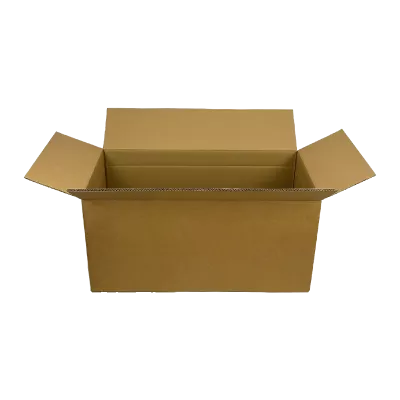 Faltkarton DD120, 785 x 385 x 370 mm, 2-wellig, FEFCO 0201, braun