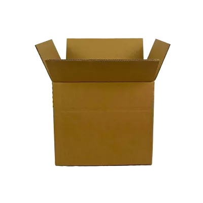 Faltkarton DD25, 415 x 315 x 360 mm, 2-wellig, FEFCO 0201, braun