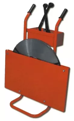 Abrollwagen für Stahlband, für Bandbreiten von 13 bis 32 mm