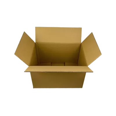 Faltkarton DD75, 585 x 385 x 375 mm, 2-wellig, FEFCO 0201, braun