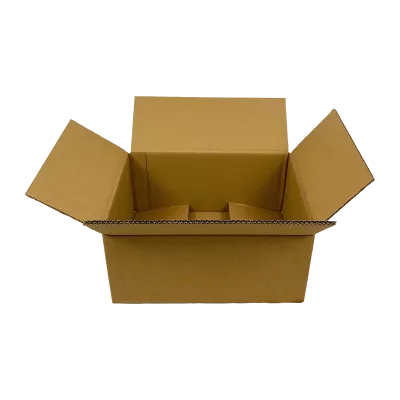 Faltkarton DD15, 380 x 285 x 170 mm, 2-wellig, FEFCO 0201, braun