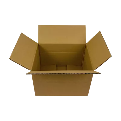 Faltkarton DD16, 385 x 285 x 255 mm, 2-wellig, FEFCO 0201, braun