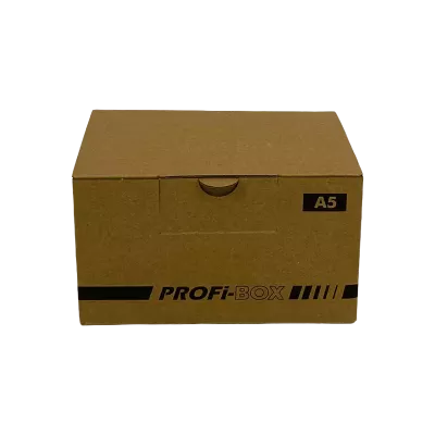 Profikarton A5, 145 x 96 x 82 mm, 1-wellig, FEFCO 0701, braun